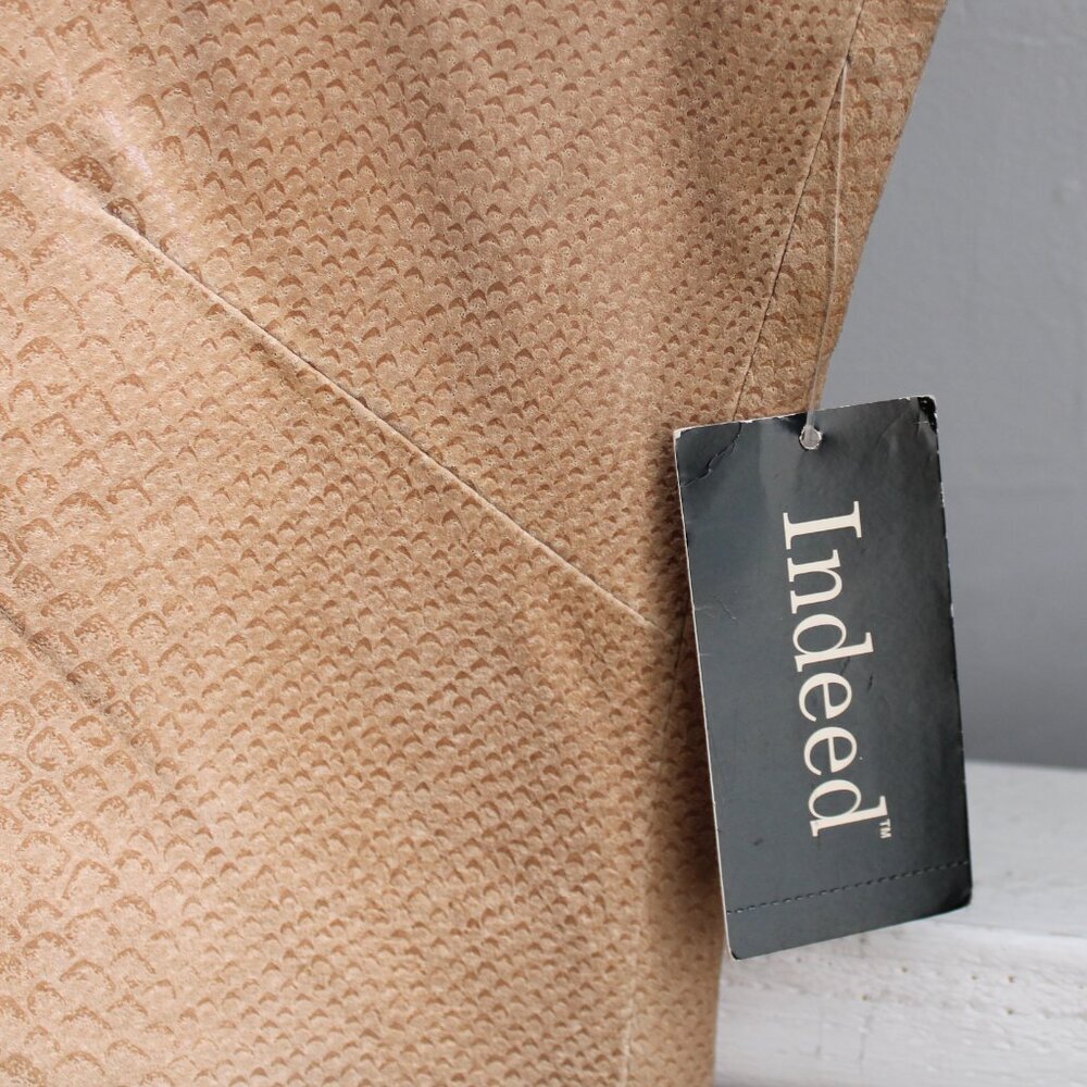 Indeed VTG Y2K Tan Snake Embossed Leather Sleeveless Turtle Neck Top Size Large - Picture 4 of 7